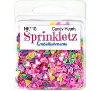 BUTTONS GALORE, INC SPRINKLETS EMBLLSMNT HRTS, Candy Hearts, One Size