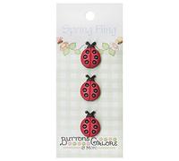 Buttons Galore Ladybugs, Multi-Colour, 0.6