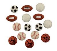Buttons Galore "Lets Play Ball Durable Plastic Stylish Button, Multi-Colour