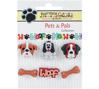 Buttons Galore Pets and Pals It's A Dogs Life, Acrylic, Multicolour, 7.87x10.79x0.63 cm