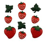 Buttons Galore "Strawberry Fields Durable Plastic Stylish Button, Multi-Colour