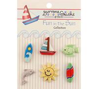 Buttons Galore Surfs Up, Multi-Colour, 0.6