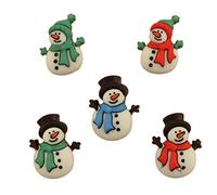 Buttons Galore Theme Button Holiday JollySnowmen