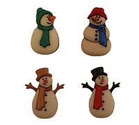 Buttons Galore Theme Button Holiday Ol FshnSnowmen