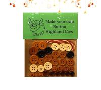 Buttons Kits - Decoration e Cows Highland Handmade | Kit Decoration Cows Highland | Window Christmas | for Patio