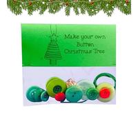 Buttons Kits - Snowman Decoration Kit With Handmade Buttons For Christmas Tree | Festive Felt Craft Set, Hanging Decoration Kit