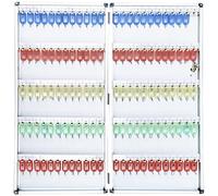 Buttons, Large-Capacity Wall-Mounted Key Cabinet, Factory Durable Aluminum Alloy Key Security Box(120-keys)
