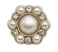 Buttons Pearl Button Diamond Metal Small Button Shirt Sweater Cardigan Gold Buttons, Gold, 11mm (6 Pieces)