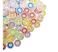Buttons Plastic Buttons Assorted Crafts Resin Buttons Snaps 200 Pcs Size 1/2 Inch for Arts & Crafts Decoration Collections Sewing Craft Buttons Favorite Findings Basic Buttons (Two Holes)