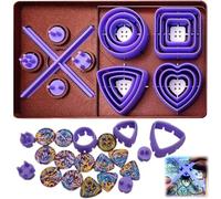 Buttons Toolkit Set - Create Perfectly Centered Buttons with Ease, Clay Covered Buttons Maker Tool Set, DIY Clay Button Making & Jewelry Making, Beginner-Friendly Button Molds