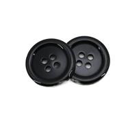 Buttons Transparent Small Suit Pad Button Bread Round Resin Sewing Buttons Black White Plastic Buttons for Dolls DIY Scrapbooking(Color 01,50pcs 25mm)