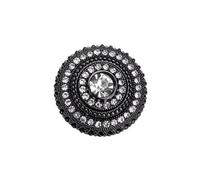 Buttons,Vintage Buttons, 10pcs/lot Fashion Clothing Buttons Black&Golden&Silver Metal Shank Buttons(Black,18mm)