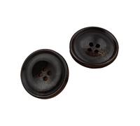 Buttons Vintage Resin Imitation Horn Black Large Buttons for Clothing Sweater Suit Coat DIY Scrapbooking Sewing Accessories for DIY(Black,1pcs 18mm)