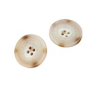 Buttons Vintage Resin Imitation Horn Black Large Buttons for Clothing Sweater Suit Coat DIY Scrapbooking Sewing Accessories for DIY(Beige,10pcs 25mm)