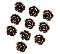 Buttons Vintage Rose Flower Metal Buttons for Shank Woolen Coat Dress DIY Shoes Decor Sewing Accessories(Golden-50pcs)