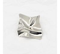 Buttons with Shank, Fashion Irregular Metal Butto 10 Pcs Pleated Design Metal Buttons with Shank, Fashion Irregular Metal Button for Clothes Cardigans Coat Craft Projects, Silver, 30mm(Silver,35mm)