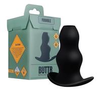BUTTR Foxhole - Hollow Anal Expander Dildo (Black)