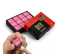 ButtVigour 12-Pack Pink Dry Snooker Chalk Cubes, Low-Residue Formula for Clean Play on Pool Tables, Fine-Grain Billiard Chalk for Smooth Application & Accurate Shots, for Snooker & Pool Players