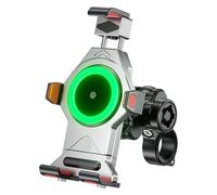 BUTUFYTR For 4.7-7.2 Inches Cell Phone Stable Charging Adapter Stand Motorcycle Scooter Anti Slip Phone Mount Motorbike Cellphone Mount Navigation Bracket Motorcycle(Silver)