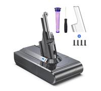 BuTurePre 6000mAh Replacement Battery for Dyson V8 Battery SV10 Compatible with V8 Animal Absolute Fluffy 21.6V Handheld Vacuum Cleaner with Pre-filters and Screwdriver