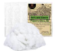BUTUZE 400g/14.1oz Polyfill Stuffing Fiber Fill, (2.1oz-4.4lb) White Premium Fiberfill Stuffing for Craft, High Resilience Crochet Stuffing, Stuffing for Stuffed Animals, Cotton Batting, Recyclable