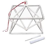 BUTXET Clear Quartz Crystal Singing Merkaba Pyramid for Meditation Yoga, Chakra Optically Healing Musical Instrument with Rope, Acrylic & Suede Striker (Size : 8inch)