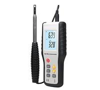 BUTXET Duct Hot Wire Anemometer, Thermal Anemometer with Backlight LCD Display, Handheld CFM/CMM Air Flow Velocity Meter Wind Speed Gauges for HVAC in-Duct Airflow Air Velocity Temperature