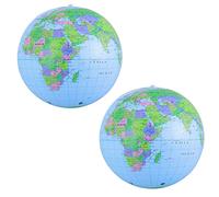 Butyeak Inflatable World Globe, Inflatable Globe, World Globe Balloon, Pack of 2 Water Balls, World Globe, for Beach Play or Teaching, Science Geography Education