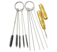 Butyge Airbrush Cleaning Kit Sprayer Cleaning Repair Tool Kit 5 Pcs Cleaning Needles, 5 Pcs Cleaning Brushes & 1 Wash Needle
