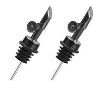 Butyge Liquor Pour Spout for Bottles, Hygienic Quick Bottle Pourer with 2 Adapters for Large Neck Bottles, Auto-Open/Close