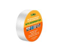 Butyl Duct Tape 5cm Width X 10m Length, Upgraded Leak Proof Waterproof Butyl Sealant Tape, for RV Repair, Window, Boat Sealing, Sun Room, Glazed Tile, EPDM Rubber Roof Patching, Silver