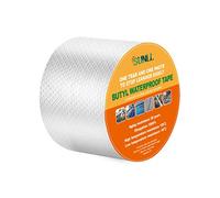 Butyl Seal Tape 10cm Width X 5m Length, Upgraded Leak proof Waterproof Butyl Duct Strip, for RV Repair, Window, Silicone, Boat and Pipe Sealing, Glass & EDPM Rubber Roof Patching, Silver