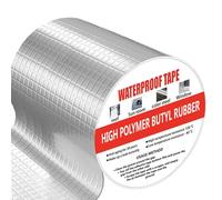 Butyl Tape - Waterproof Sealing Tape, Heavy Duty Silver Flashing Aluminum Foil Tape for Leak Patching, RV Repair, Window, Roofing, Glass & EDPM Roof Leak Patching, Boat and Pipe Sealing(20cm x 5m)