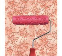 BUUEERR 7" DIY Patterned Paint Roller Decorative Rubber Roller with Plastic Handle (Model EG072)