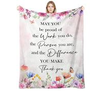 BUUGVIIL Thank You Gifts for Women, Appreciation Gifts for Employee, Birthday Inspirational Gifts for Women, Farewell Gifts for Coworkers/Teacher/Nurse Throw Blanket 60”×50”