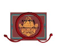BUULIN Authentic Blessed Tibetan Monks Buddhism Protection Ankle Bracelet for Women and Men with a Talisman, ཚད་མེད།, thick Tibetan braided rope, ཚད་མེད།