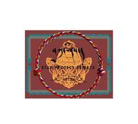 BUULIN Authentic Blessed Tibetan Monks Buddhism Protection Ankle Bracelet for Women and Men with a Talisman, ཚད་མེད།, thick Tibetan braided rope, ཚད་མེད།