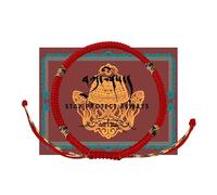 BUULIN Authentic Blessed Tibetan Monks Buddhism Protection Ankle Bracelet for Women and Men with a Talisman, ཚད་མེད།, thick Tibetan braided rope, ཚད་མེད།