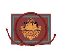BUULIN Authentic Blessed Tibetan Monks Buddhism Protection Ankle Bracelet for Women and Men with a Talisman, ཚད་མེད།, thick Tibetan braided rope, ཚད་མེད།