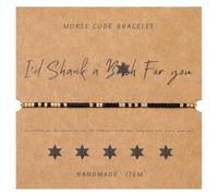 BUULIN Morse Code Bracelet:I'd Shank a for You, Best Friend Gift, Christmas Gift, Friendship Bracelet, Best Friend Gifts, Party Gift, Friends Group Gift,
