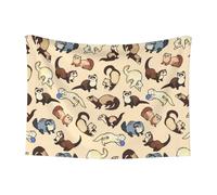 BUULOO Pet Bean Fleece Reversible Hairy Ferret Blanket, Cat And Dog Blanket, Soft And Cute Printed Blanket, Multi-Size Pet Blanket.