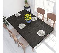 BUULOO Rectangular Ancient Egyptian Hieroglyph Table Cover 4ft, Elasticated Edge Tablecloth 76x122cm, Wipeable Tablecloth For Outdoor, Patio, Kitchen And Dining Room Style.