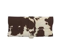 BUULOO Soft Leather Cow Fur Print Eyeglasses Case,Portable Slim Eyeglasses Case For Women,Anti-Scratch Sunglasses Case For Women,Sunglasses Case For Men.