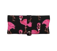 BUULOO Soft Leather Lovely Pink Flamingos Eyeglasses Case,Portable Slim Eyeglasses Case For Women,Anti-Scratch Sunglasses Case For Women,Sunglasses Case For Men.