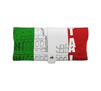 BUULOO Soft Leather Roman Colosseum Italian Flag Eyeglasses Case,Portable Slim Eyeglasses Case For Women,Anti-Scratch Sunglasses Case For Women,Sunglasses Case For Men.