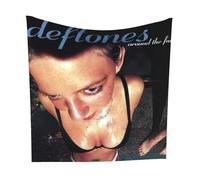 Buulotpp Deftones Poster Around The Fur Music Album Tapestry Poster Size 28" x 28" Wall Living Room Bedroom Wall Decor Wall Hanging Decoration Frameless Art Gift Wall Cloth 70x70 cm