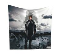 Buulotpp Juice WRLD - Fighting Demons Album Tapestry Poster Size 28" x 28" Wall Living Room Bedroom Wall Decor Wall Hanging Decoration Frameless Art Gift Wall Cloth 70x70 cm