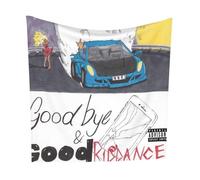 Buulotpp Juice WRLD Goodbye & Good Riddance Music Album Tapestry Poster Size 28" x 28" Wall Living Room Bedroom Wall Decor Wall Hanging Decoration Frameless Art Gift Wall Cloth 70x70 cm