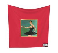 Buulotpp My Beautiful Dark Twisted Fantasy Tapestry Poster Size 28" x 28" Wall Living Room Bedroom Wall Decor Wall Hanging Decoration Frameless Art Gift Wall Cloth 70x70 cm