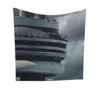Buulotpp Rap Drake Music Poster Views Album Tapestry Poster Size 28" x 28" Wall Living Room Bedroom Wall Decor Wall Hanging Decoration Frameless Art Gift Wall Cloth 70x70 cm